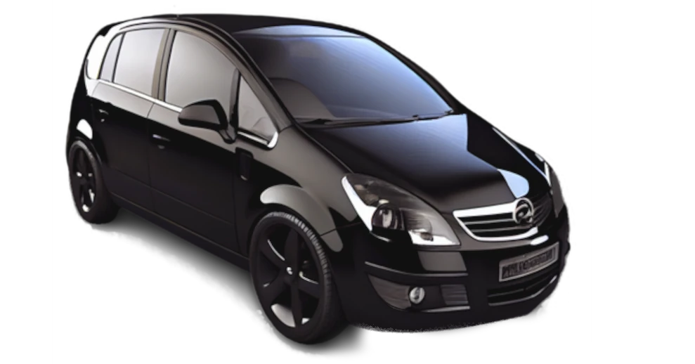 automobil opel meriva slikan sa bocne strane. Taksi Draža . Zaječar, Srbija