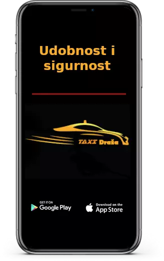 slika telefona sa aplikacijom taxi Taxi-Draza, taksi Zaječar Srbija